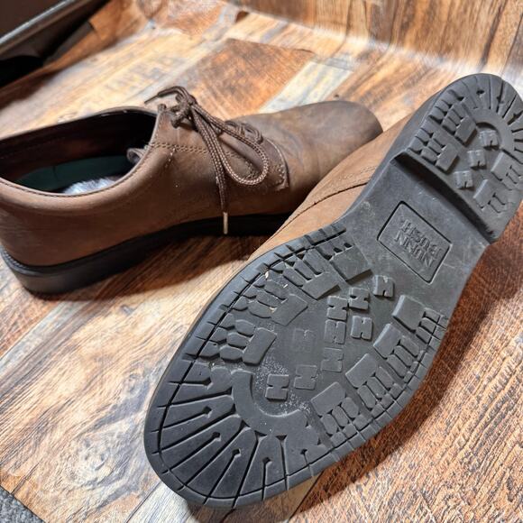 Nunn Bush Shoes Mens‎ 9.5 Wide Portland Oxfords Causal Brown Leather - Picture 6 of 7